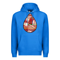 True Royal african fabric pattern teardrop earrings 3 Premium Hoodie - BundleAndBundleShop