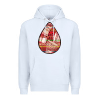 White african fabric pattern teardrop earrings 3 Premium Hoodie - BundleAndBundleShop