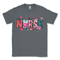 Charcoal Heather Nurse Valentine Classic Tee - CowhideDigitalArt