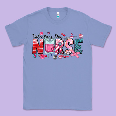 Nurse Valentine Classic Tee Designed By Cowhidedigitalart