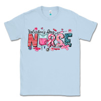 Dusty Blue Nurse Valentine Classic Tee - CowhideDigitalArt