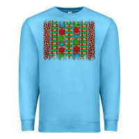 Ocean Blue autism awareness leopard puzzle brush stroke Premium Sweatshirt - Artiststas