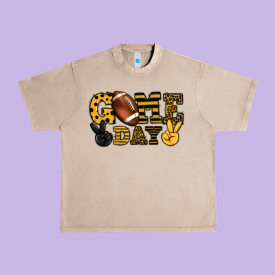 Game Day Yellow And Black Team Color Urban Heavy Tee Designed By Howdyjamesfarm