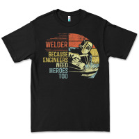 Black Mens Welder Because Engineers Need Heroes Too Gifts Funny Welding Premium Tee - minhPixels
