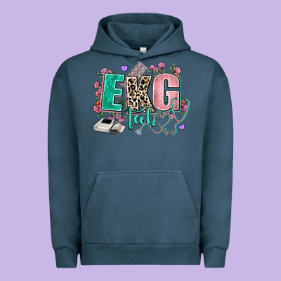 Ekg Tech Urban Hoodie Designed By Adodesignshop