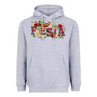 Heather Grey fieasta with sombrero rose and pepper Heavyweight Hoodie - Artiststas