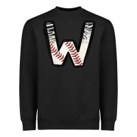 Black Baseball Alphabet Heavyweight Sweatshirt - CowhideDigitalArt