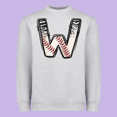 Baseball Alphabet Heavyweight Sweatshirt Designed By Cowhidedigitalart