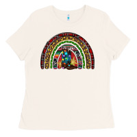 Bone Christmas cowboy boots rainbow Ladies Tee - RanaPortraitStore