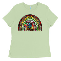 Matcha Christmas cowboy boots rainbow Ladies Tee - RanaPortraitStore
