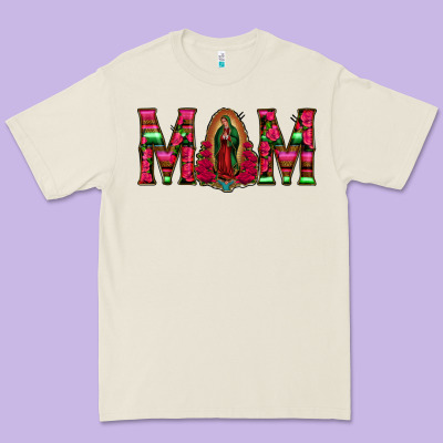 Mom With Floral Aztec And Leopard Background Premium Tee Designed By Bettercallsaul