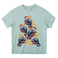 Arona Christmas Tree With Manatee Heavy Core Tee - LillyAllenDesigns