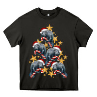 Asphalt Christmas Tree With Manatee Heavy Core Tee - LillyAllenDesigns