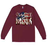 Burgundy baseball mom Long Sleeve Tee - Jasminsmagicworld