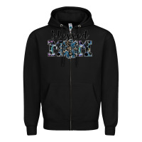 Black blessed mom Zipper Hoodie - SublimationCraftShop