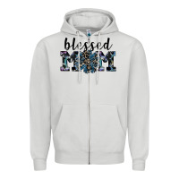 Dove Grey blessed mom Zipper Hoodie - SublimationCraftShop