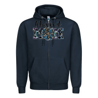 Navy blessed mom Zipper Hoodie - SublimationCraftShop