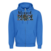 True Royal blessed mom Zipper Hoodie - SublimationCraftShop