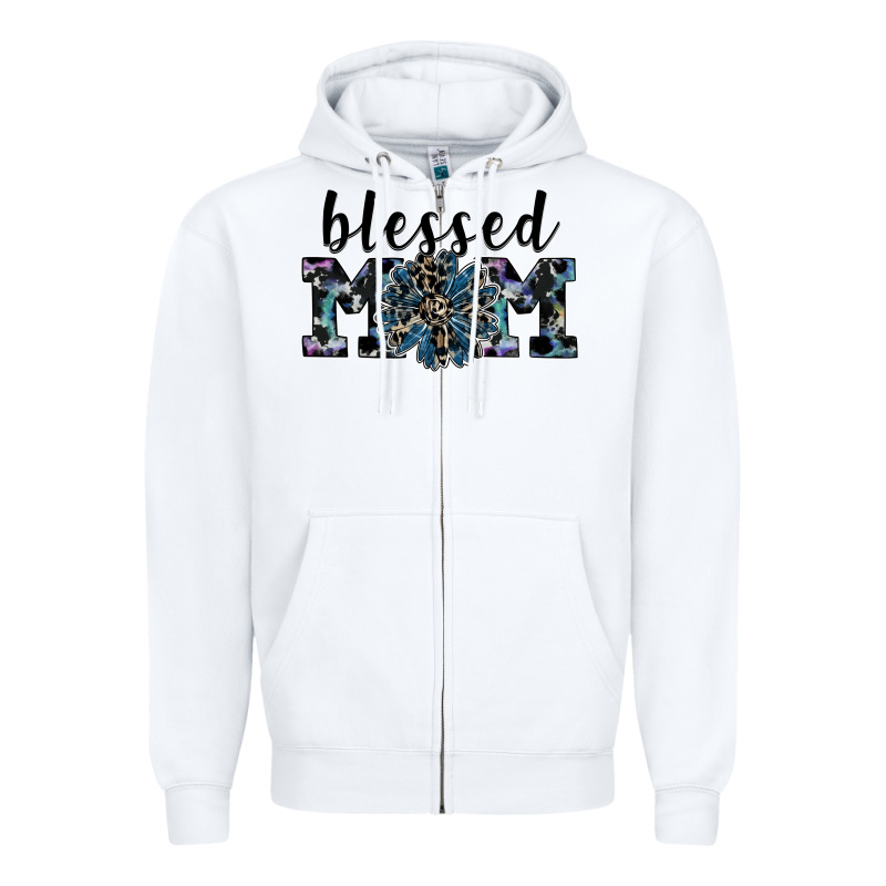 Blessed Mom Zipper Hoodie by SublimationCraftShop | Teevron