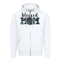 White blessed mom Zipper Hoodie - SublimationCraftShop