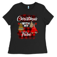 Black Christmas With My Tribe Ladies Tee - Bettercallsaul