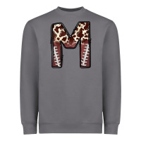 Storm name footballcow print letter m Heavyweight Sweatshirt - CowhideDigitalArt