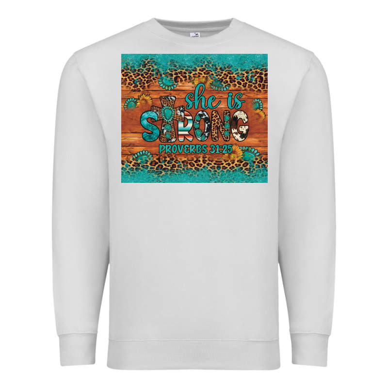 She Is Strong Gemstone Sunflower Leopard Premium Sweatshirt by Artiststas | Teevron