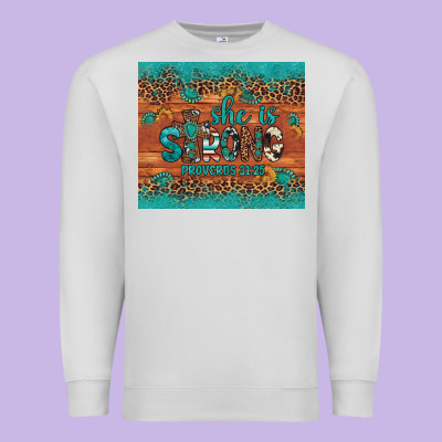 She Is Strong Gemstone Sunflower Leopard Premium Sweatshirt Designed By Artiststas