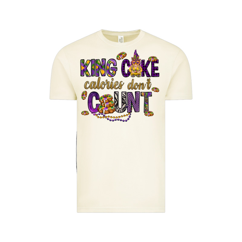 King Cake Calories Don't Count Vintage Tee by HowdyJamesFarm | Teevron