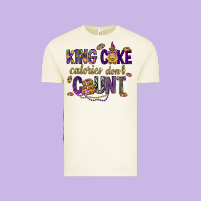 King Cake Calories Don't Count Vintage Tee Designed By Howdyjamesfarm