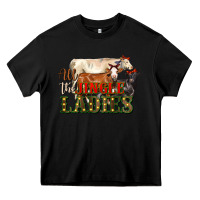 Black all the jingle ladies christmas cows Heavy Core Tee - LillyAllenDesigns