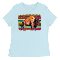 Baby Blue Aztec Buffalo Ladies Tee - Bettercallsaul