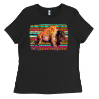 Black Aztec Buffalo Ladies Tee - Bettercallsaul