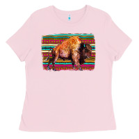 Bubblegum Pink Aztec Buffalo Ladies Tee - Bettercallsaul