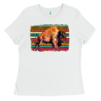 White Aztec Buffalo Ladies Tee - Bettercallsaul