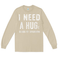 Mushroom I Need a HUGe Glass of Bourbon T Shirt Bourbon Gifts for Him Long Sleeve Tee - minhPixels