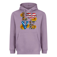Lavender love with sunflowers and usa flag Heavyweight Hoodie - Artiststas