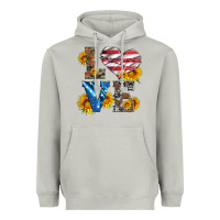 Moon Dust love with sunflowers and usa flag Heavyweight Hoodie - Artiststas