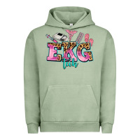 Pigment Oil Green ekg tech Urban Hoodie - AdoDesignShop