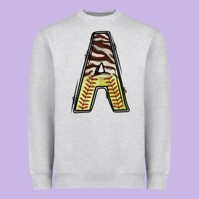 Softball Alphabet A Heavyweight Sweatshirt Designed By Cowhidedigitalart