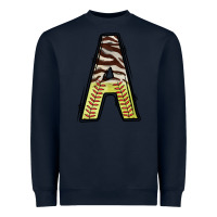Navy softball alphabet a Heavyweight Sweatshirt - CowhideDigitalArt