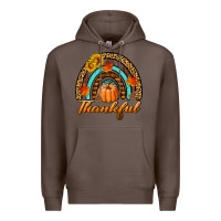 Coffee thankful pumpkin rainbow Premium Hoodie - BundleAndBundleShop