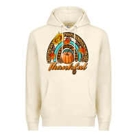 Sandshell thankful pumpkin rainbow Premium Hoodie - BundleAndBundleShop