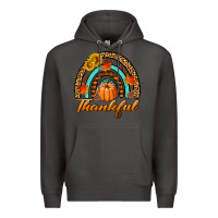 Smoke thankful pumpkin rainbow Premium Hoodie - BundleAndBundleShop
