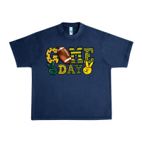 Navy Game day yellow and green team color Urban Heavy Tee - HowdyJamesFarm