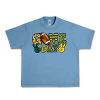 Pebble Blue Game day yellow and green team color Urban Heavy Tee - HowdyJamesFarm