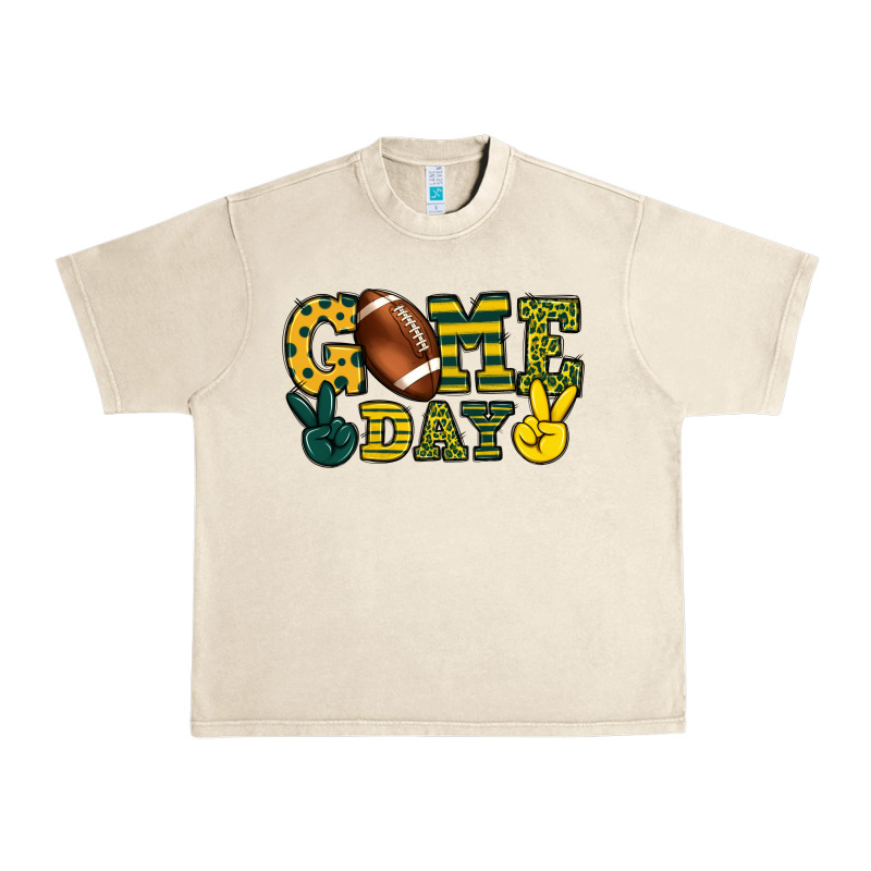 Game Day Yellow And Green Team Color Urban Heavy Tee by HowdyJamesFarm | Teevron