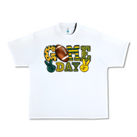 White Game day yellow and green team color Urban Heavy Tee - HowdyJamesFarm