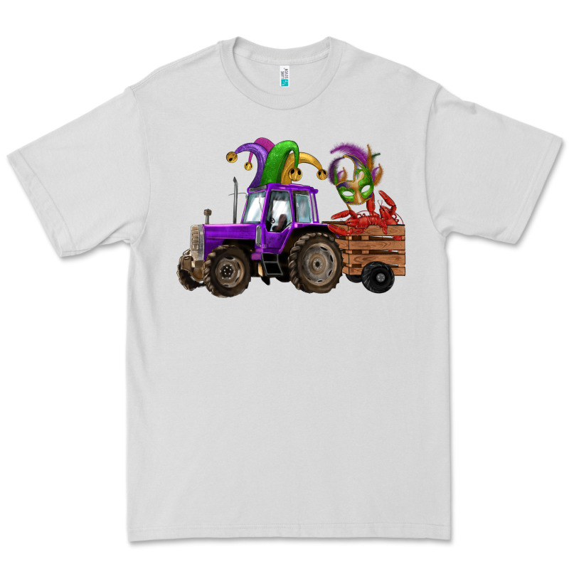 Mardi Gras Mask Crawfish Farm Tractor Premium Tee by RanaPortraitStore | Teevron