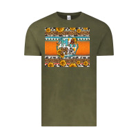 Vintage Olive sunflowers hexagon frame mama Vintage Tee - Jasminsmagicworld